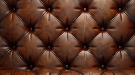 Naklejka premium Texture background of a leather sofa in brown