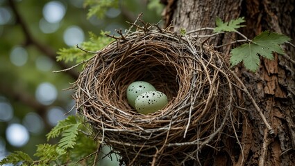 nest with eggs