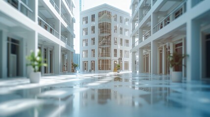 Concept of the building is inspected. Developer of real estate. Designed to withstand earthquakes, Construction of a multi-store concrete monolithic building. Many support and load-bearing beams.