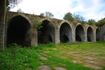 Obraz premium Kargı Han Caravanserai, located in Antalya, Turkey, was built during the Seljuk period.