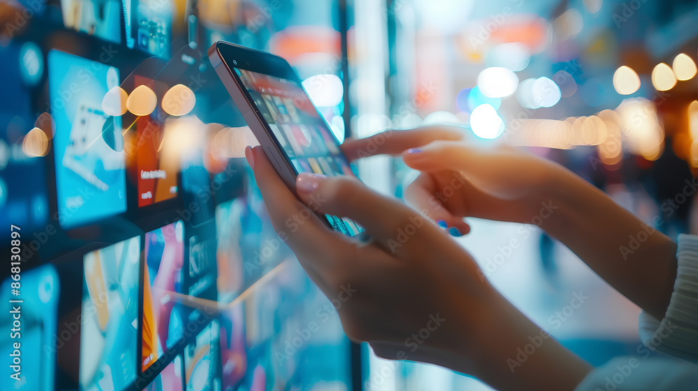 Poster mobile marketing strategies, mobile marketing strategies with an image showing marketers optimizing 