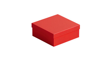 Fototapeta premium Red blank box mockup on transparent background