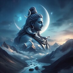 Lord Shiva in a meditation