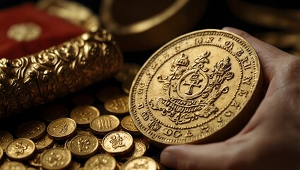 A short story where a cursed gold coin brings fortune and tragedy to its possessors across centuries ai_generated