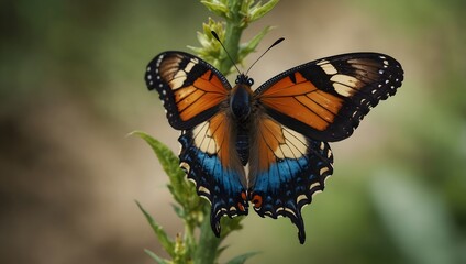 Fototapeta premium A butterfly's journey from caterpillar to winged beauty ai_generated