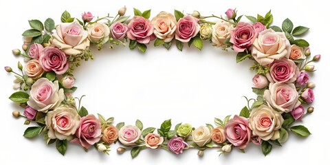 A beautifully designed frame adorned with elegant roses, roses, floral, elegance, decoration, background, nature, romantic