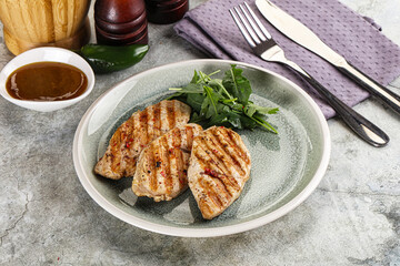 Grilled turkey breast fillet steak