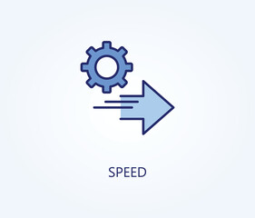  Speed vector, icon or logo sign symbol illustration 