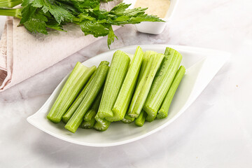 Vegan cuisine - dietary celery cticks