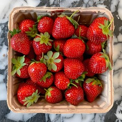 A Basket Full of Fresh Strawberries