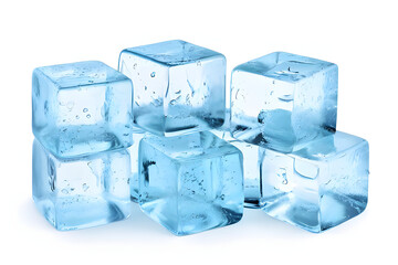 Obraz premium ice cubes isolated in white background