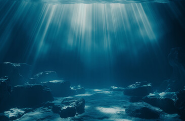 Underwater waves and bottom of the ocean