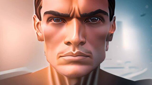 A man sitting in front of a computer screen, focused on his work, Design a portrait of a computer-generated figure surrounded by binary code and cryptocurrency logos