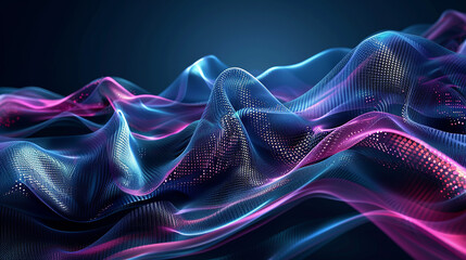 Futuristic and dynamic wave abstract with overlay layers