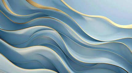 Obraz premium Dynamic 3D rendering a luxurious background featuring golden lines