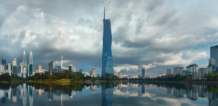 Kuala Lumpur, Malaysia - June 26th 2024, the world upcoming tallest building - Merdeka 118. Malaysian pride and popular tall building.
