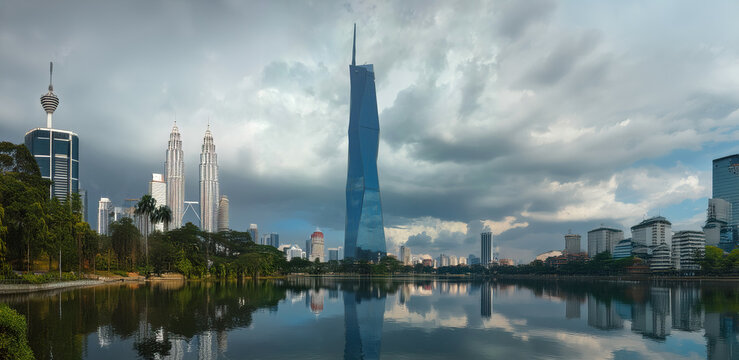 Kuala Lumpur, Malaysia - June 26th 2024, the world upcoming tallest building - Merdeka 118. Malaysian pride and popular tall building.