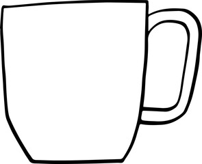 cute cartoon cup drawing.