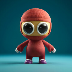 Fototapeta premium Adorable Monster in 3D