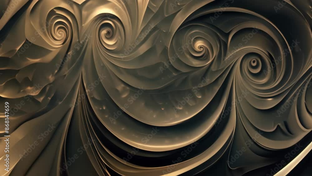 Poster digital noise creating intricate swirl patterns on a black background, digital noise forming abstrac