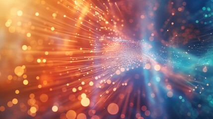 Naklejka premium Abstract technology background of high speed global data transfer, ultra fast broadband and connection, digital cyber tech motion