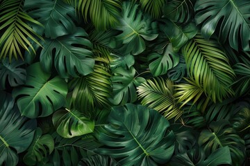 Naklejka premium green leaves background