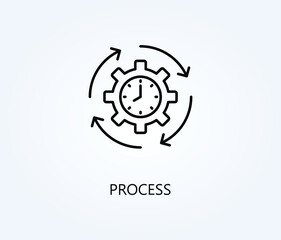  Process Vector, Icon Or Logo Sign Symbol Illustration 