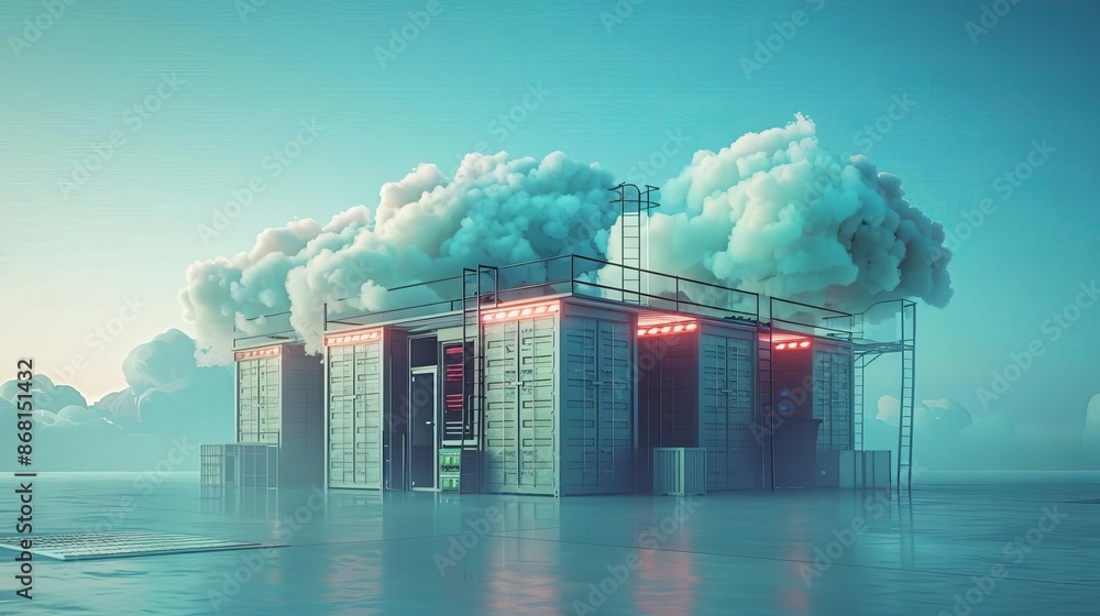 Aufkleber secure data storage and access in cloud-based project management, highly detailed, photorealistic