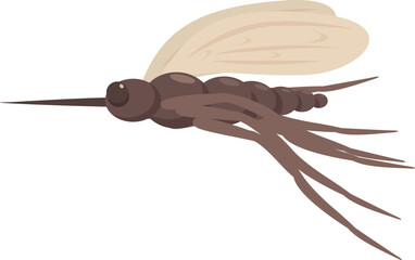 Mosquito flying spreading malaria zika dengue virus