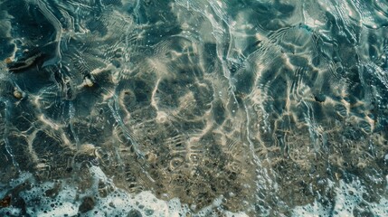 Obraz premium Surface clear water overlay top view background illustration generated by ai