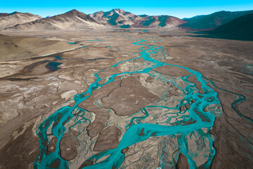 The beautiful Brahmaputra Yarlung Zangbu River in Tibet