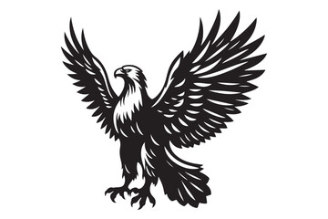 Eagle silhouette vector isolated on a white background