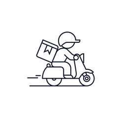 Online delivery service concept, online order tracking, delivery home and office. Scooter and bicycle courier, delivery man. Vector illustration