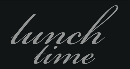 lunch time with creative font design