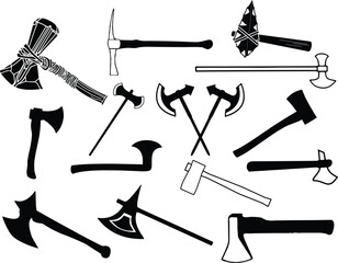 Silhoutte Axe SVG Collection.eps