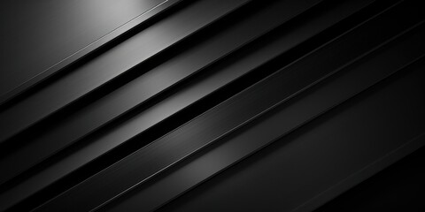 Abstract Black Metallic Stripes Design