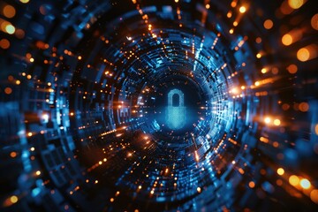 Obraz premium Cybersecurity and Computer-Related Cyber Technology