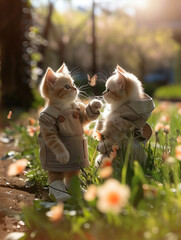 cat in a garden