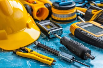 Illustrated safety precautions for electricians in signs and images for enhanced job safety