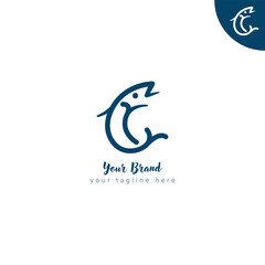 Fish logo vector template