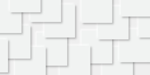 Abstract background with grey tone of many square and rectangles shapes on white background with decorative elements in Neomorphs style with copy space. You can use for add, poster, design artwork.