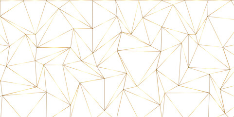Abstract elegant background gold line texture.Geometric low poly graphic.Background of triangular facets.seamless pattern from network triangular cells,wallpaper background design.vector illustration