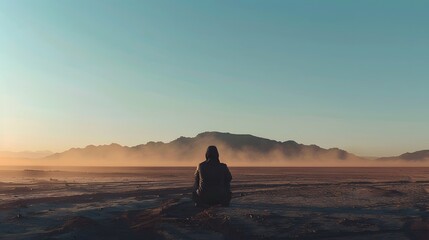 Embrace the solitude of desert solitude wallpapers., clean background, Photo stock style, clean background, no copyrighted logo, no letters