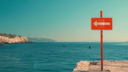 Background design concept featuring a tranquil harbor under a clear blue sky, symbolizing international shipping and maritime business in America.






