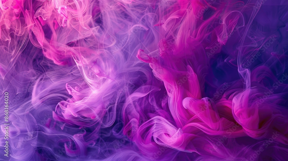 Poster a mesmerizing display of colorful abstract smoke is created by dynamic swirls in shades of purple an