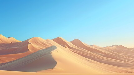 Naklejka premium Experience the wonder of our wonderful desert wallpapers., clean background, Photo stock style, clean background, no copyrighted logo, no letters