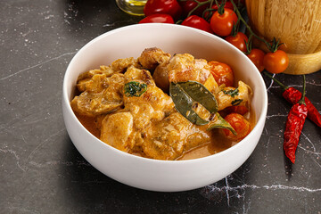 Thai Tom yum soup with chicken