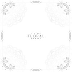 Classic elegant floral frame decorative background