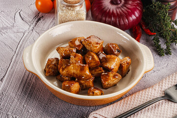 Chicken fillet with soya teriyaki sauce