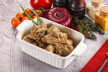 Beef liver with cream sauce